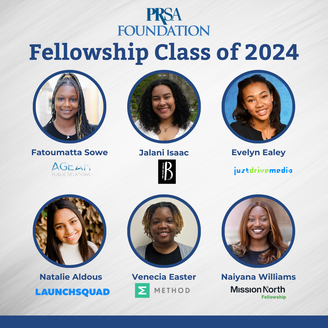 PRSA Foundation Fellowship Class of 2024 – Social Graphic